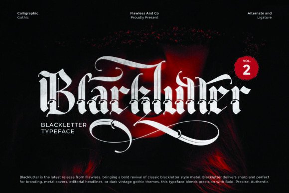 Blacklutter Vol2: A Bold Blackletter Typeface for Digital Impact