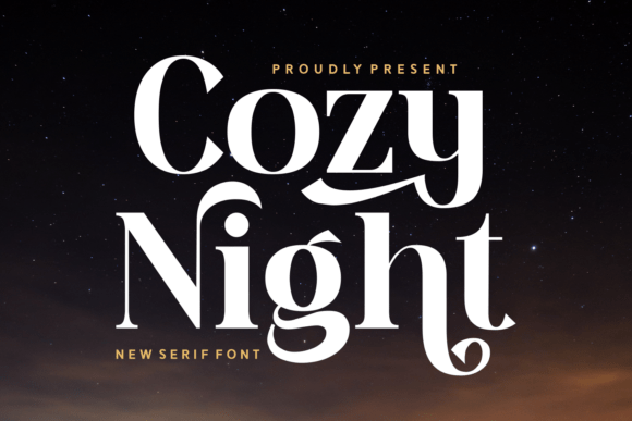 Cozy Night: A Modern Serif Font That Warms Up Your Brand