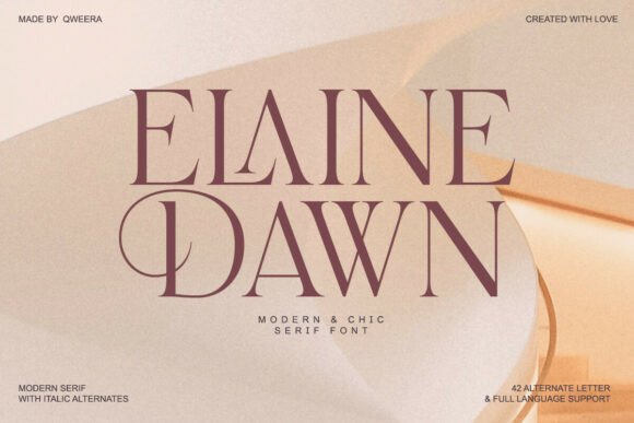 Elaine Dawn: A Modern Luxury Serif for Digital Branding