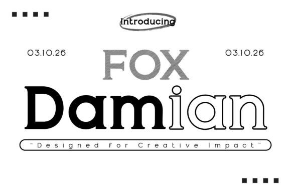 Fox Damian: A Bold Serif Font for Handmade Creators