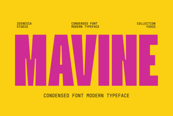 Mavine: A Bold Condensed Sans Serif Font for Crafters