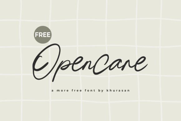 Opencare: A Handwritten Font That Feels Like Your Best Penmanship