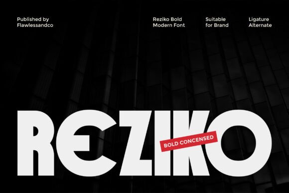 Reziko: A Bold Condensed Sans Serif Font for Crafters & Sellers