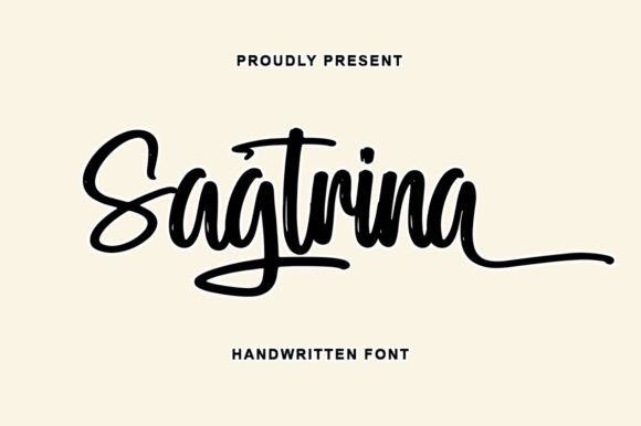 Sagtrina: A Modern Handwritten Font That Elevates Digital Branding