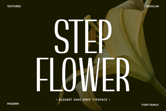 Step Flower: A Modern Sans Serif Font for Digital Branding