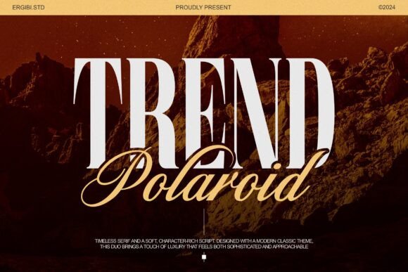 Trend Polaroid: A Modern Script & Serif Font Duo for Digital Design