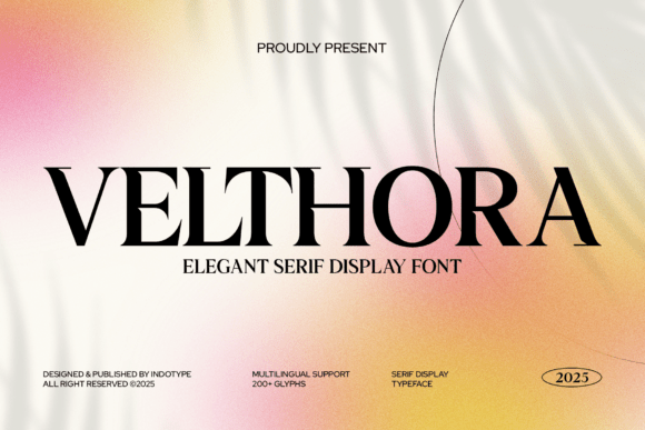 Velthora: A Serif Display Font for Editorial Elegance